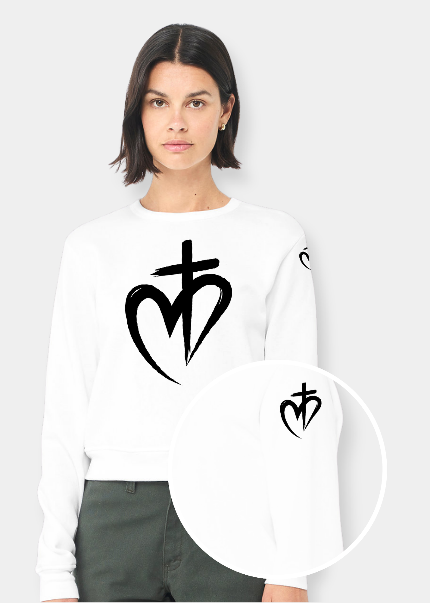 Women's Classic Crewneck Sweatshirt - White