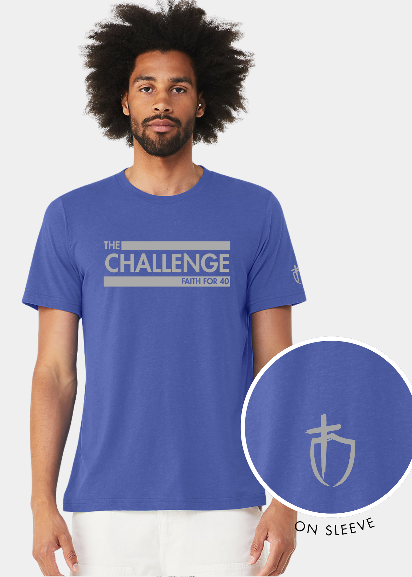 Men's Triblend Short Sleeve Tee - FAITH FOR 40 CHALLENGE