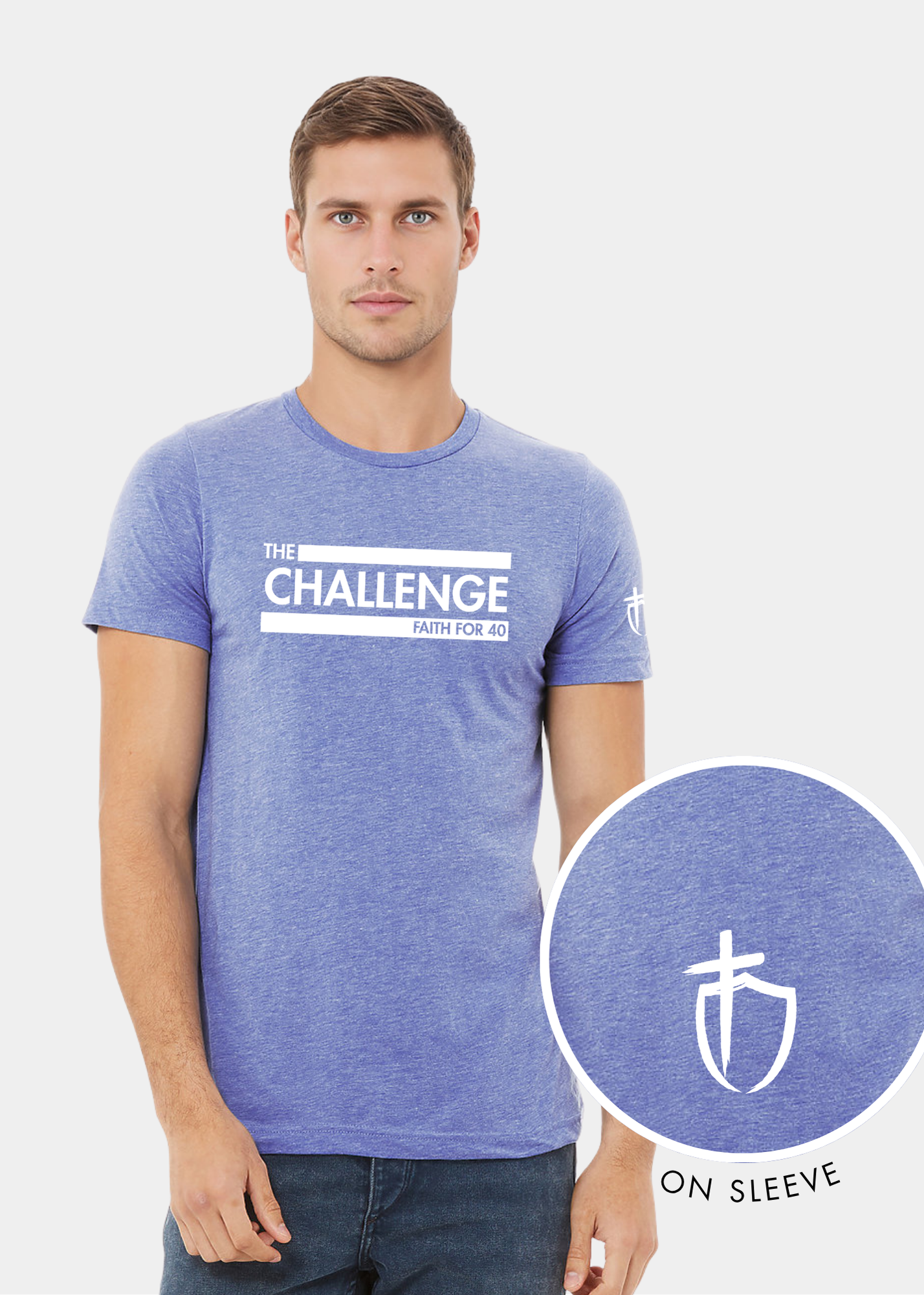 Men's Triblend Short Sleeve Tee - FAITH FOR 40 CHALLENGE