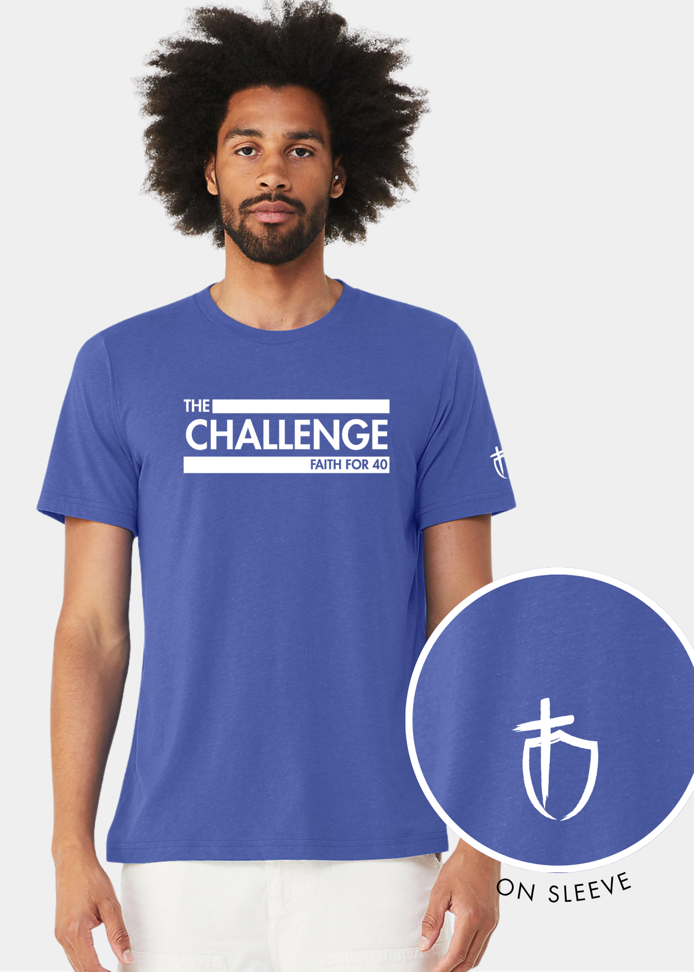 Men's Triblend Short Sleeve Tee - FAITH FOR 40 CHALLENGE