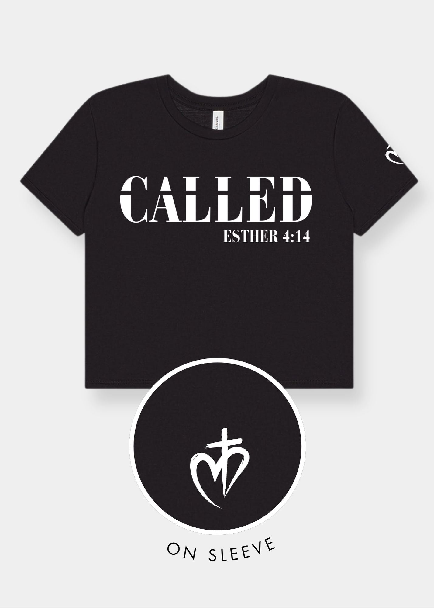 Women's Flowy Cropped Tee - Black + White Print